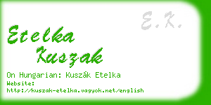 etelka kuszak business card
